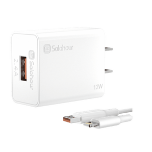 12W Fast Charger Kit With 1m Lightning Cable US Plug