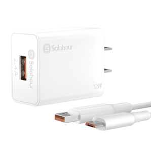 12W Fast Charger Kit With 1m USB Micro-B Cable US Plug