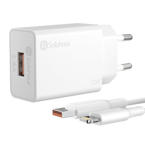 12W Fast Charger Kit With 1m Lightning Cable EU Plug