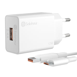 12W Fast Charger Kit With 1m USB Micro-B Cable EU Plug