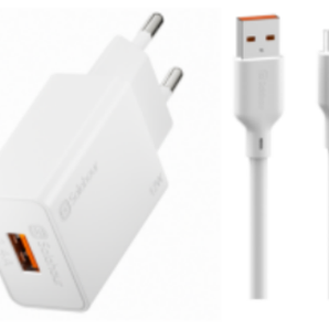 12W Fast Charger Kit With 1m USB Micro-B Cable EU Plug